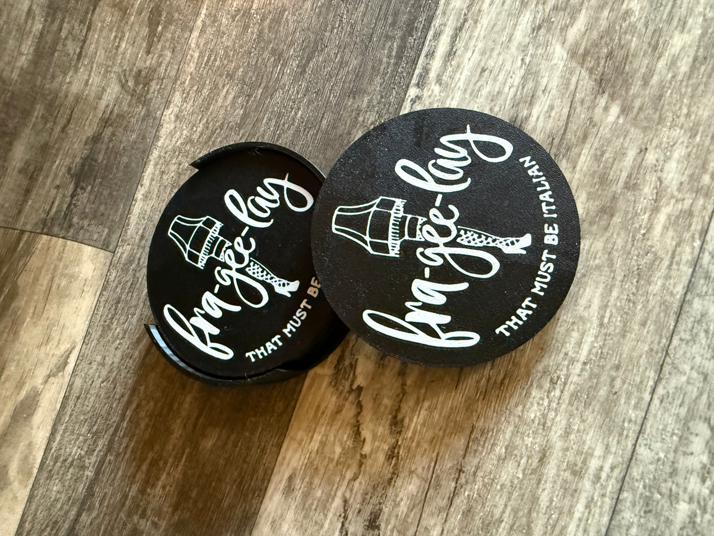 Fra-gee-lay Coasters (Set of 4)